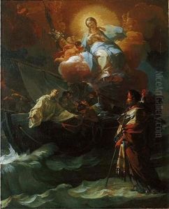 Saint Nicholas Of Bari Saving The Victims Of A Shipwreck by Corrado Giaquinto