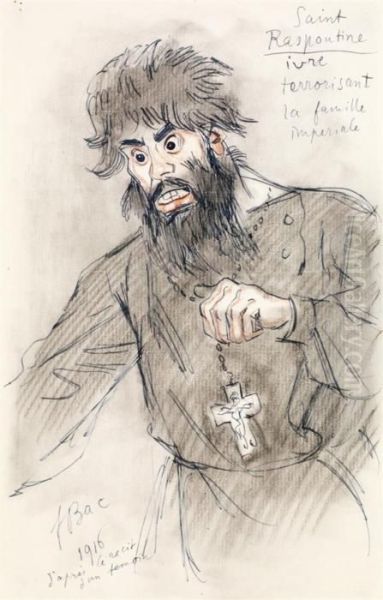 Saint Raspoutine Ivre Terrorisant La Famille Imperiale - view 1
