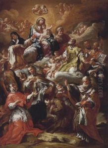 La Sacra Famiglia Con Santi by Corrado Giaquinto