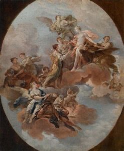 La Monarchia Spagnola Dispensa I Propri Doni by Corrado Giaquinto