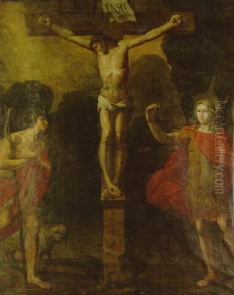 The Crucifixion With Saint John The Baptist And The Figure Of Justice - view 1