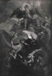 Saint Michel Chassant Les Anges Rebelles by Corrado Giaquinto