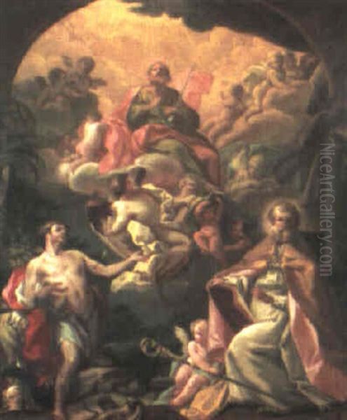 St. Paul In Glory With St. Sebastian And A Bishop Saint - view 1