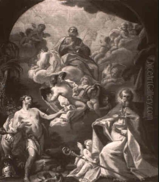 Saint Paul In Glory With Saint Sebastian And A Bishop Saint - view 1