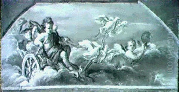 Putti Su Carro Con Colombe Putti Con Torcia - view 1