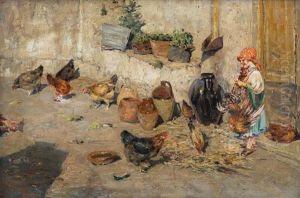 Galline Nel Cortile by Carmine Giardiello