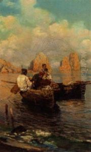 Fishermen Off Capri by Carmine Giardiello