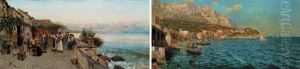 View Of Capri And Bay Of Naples by Carmine Giardiello