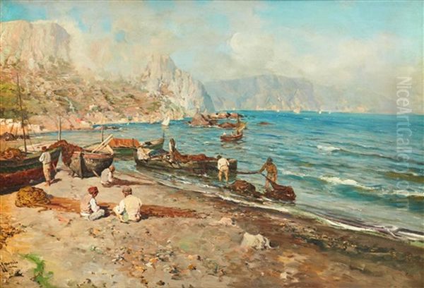 Fishermen At The Neapolitan Coast - view 1