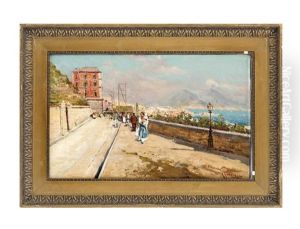 Posillipo Mit Blick Auf Den Golf Von Neapel by Giuseppe Giardiello