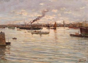 In The Gulf Of Naples by Giuseppe Giardiello