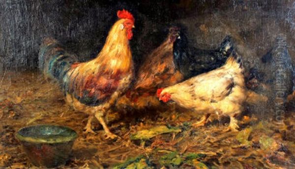 Cock And Hens - view 1