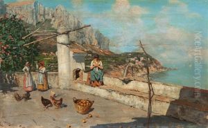 Terrace On Capri by Giuseppe Giardiello