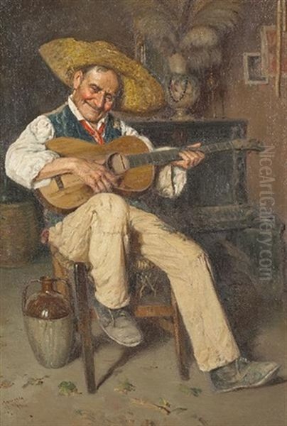 A Musician In An Interior (+ A Guitar Player; Pair) - view 1