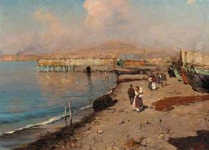 Figures On The Beach In The Bay Of Naples Figures On The Beach In The Bay Of Naples