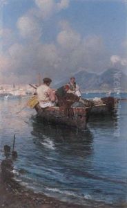 Marina Nel Golfo Di Napoli by Giuseppe Giardiello