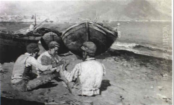Fisherboys Playing Cards, Posillipo - view 1
