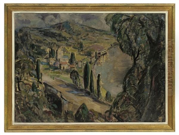 Cypress Trees On The Mediterranean Coast - view 1