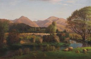On The Heathcote River At Cashmere, Christchurch by John Gibb