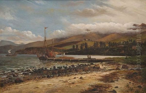 Loading Timber At Governor's Bay, Lyttleton - view 1