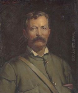 Portrait Of Sir Henry Morton Stanley, Gcb, Half Length In A Green Tunic With White Shirt And Wing Collar