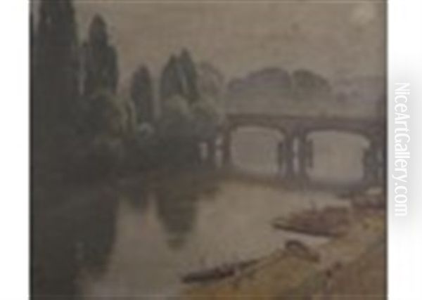 Punts On The Thames, Taggs Island - view 1