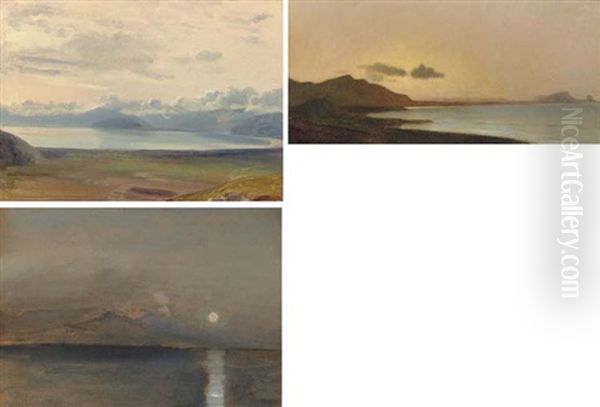 Moon Over Mount Vesuvius (+ 2 Others; 3 Works, 1 Larger) - view 1