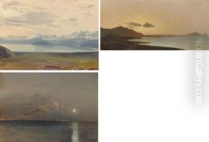 Moon Over Mount Vesuvius (+ 2 Others; 3 Works, 1 Larger)
