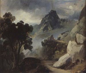 Paysage Montagneux by Jean-Baptiste Adolphe Gibert