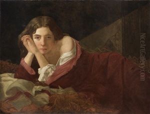 Unfinished Portrait Of A Lady (documented As Fredericka Haskell) by Kahlil Gibran