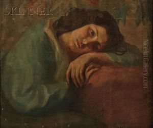 Portrait Of A Woman (josephine Preston Peabody?) by Kahlil Gibran