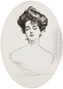 Gibson Girl, A Widow And Her Friends, Book Cover by Charles Dana Gibson