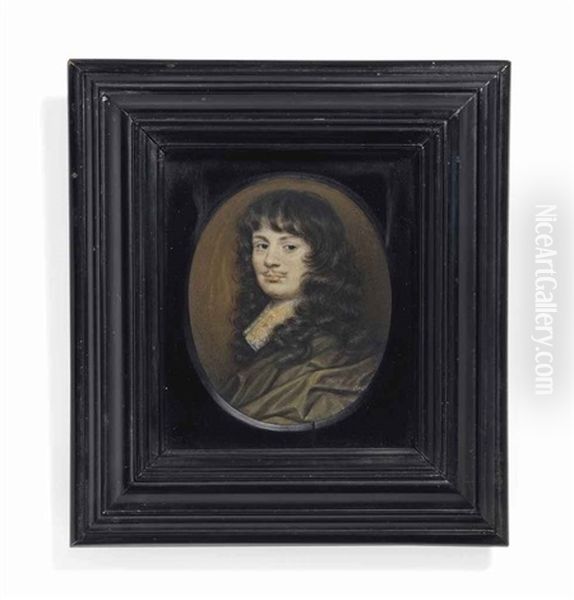 Sir William Temple, 1st Baronet (1628-1699), Wearing A Brown Cloak And White Lawn Collar, With Curled Hair And Moustache - view 1