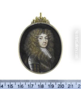 Edward Radclyffe, 2nd Earl Of Derwentwater, Wearing Suit Of Armor, White Lace Cravat, Long Natural Wig