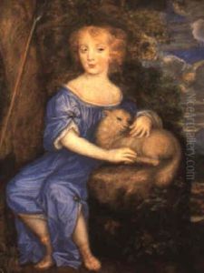 Portrait Of A Young Girl In The Guise Of A Shepherdess by Susan Penelope Rose (Rosse) Gibson