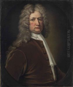 Portrait Of Admiral Sir Charles Wager (1666-1751), Bust-length, In A Brown Coat And White Cravat, In A Feigned Oval Portrait Of Admiral Sir Charles Wager (1666-1751), Bust-length, In A Brown Coat And White Cravat, In A Feigned Oval