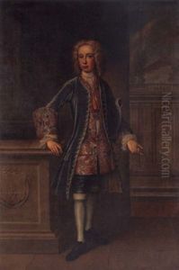A Portrait Of A Young Man In A Brocade Vest A Portrait Of A Young Man In A Brocade Vest