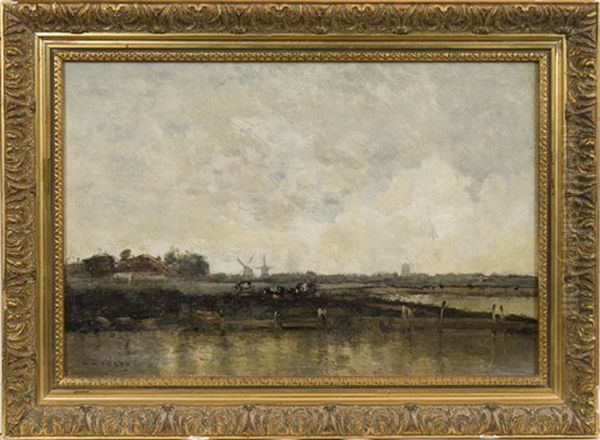 Landscape With Cows And Windmills - view 1