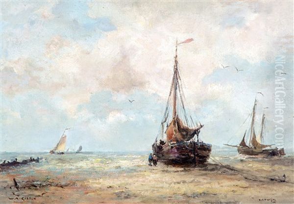 Bomschuiten Op Het Katwijkse Strand - view 1