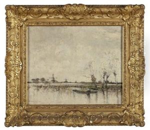 A Dutch Canal With Punt