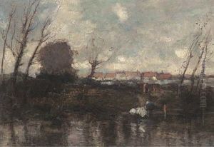 A Washerwoman On A Riverbank A Washerwoman On A Riverbank