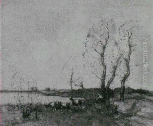 Goats By A River by William Alfred Gibson
