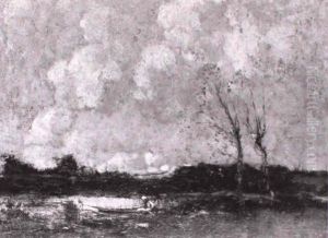 River Scene In Winter