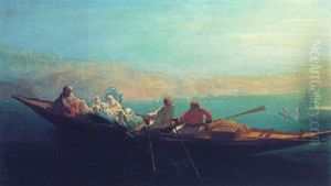 Boating On The Bosphorus by Francois Theophile Etienne Gide
