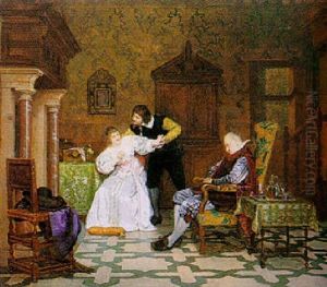 Le Mari Assoupi by Francois Theophile Etienne Gide