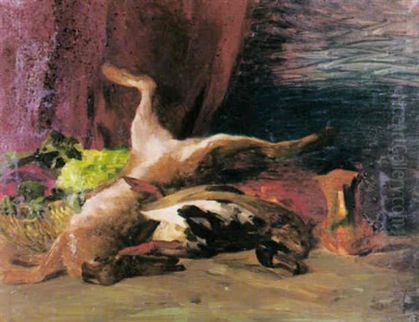 Jagdstilleben Mit Hase Und Ente - view 1