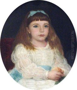 Portrait Of A Young Girl by Attilio Baccani