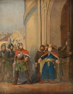 Historical Scene by Ignacy Gierdziejewski