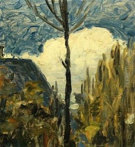 Landscape With Roof In The Rear