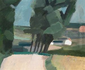 Landskab Ved Bistrup (landscape Near Bistrup) by Harald Giersing